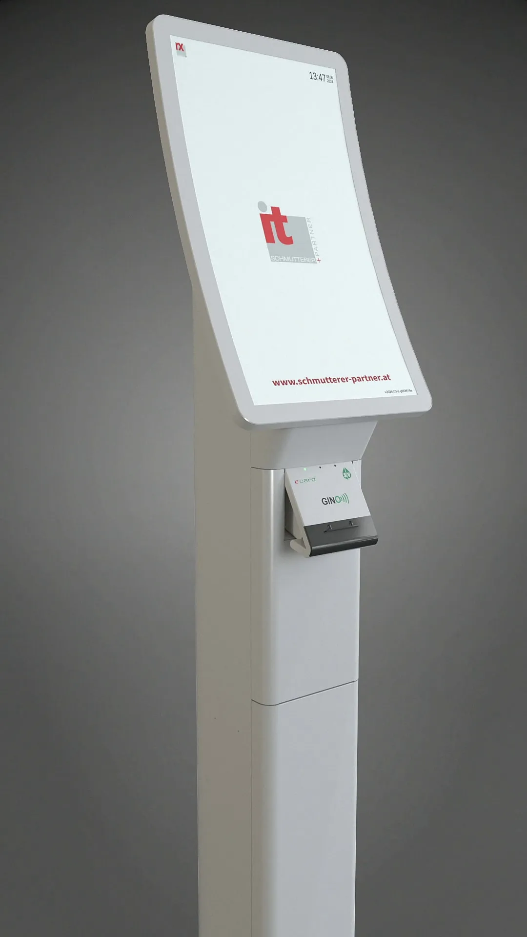 rX/terminal Check-in-Terminal mit Touchscreen und e-card Lesegerät